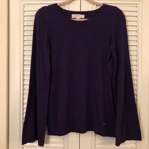 NWOT Michael Kors Bell-sleeve purple sweater
